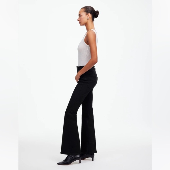 MADEWELL Flea Market Flare Jeans in black frost NEW NT672 $128 size 30 - Picture 2 of 16